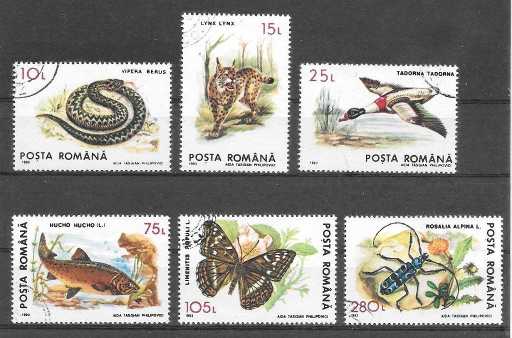 Roemenie 1993  Dieren, Verzenden, Overige landen, Gestempeld