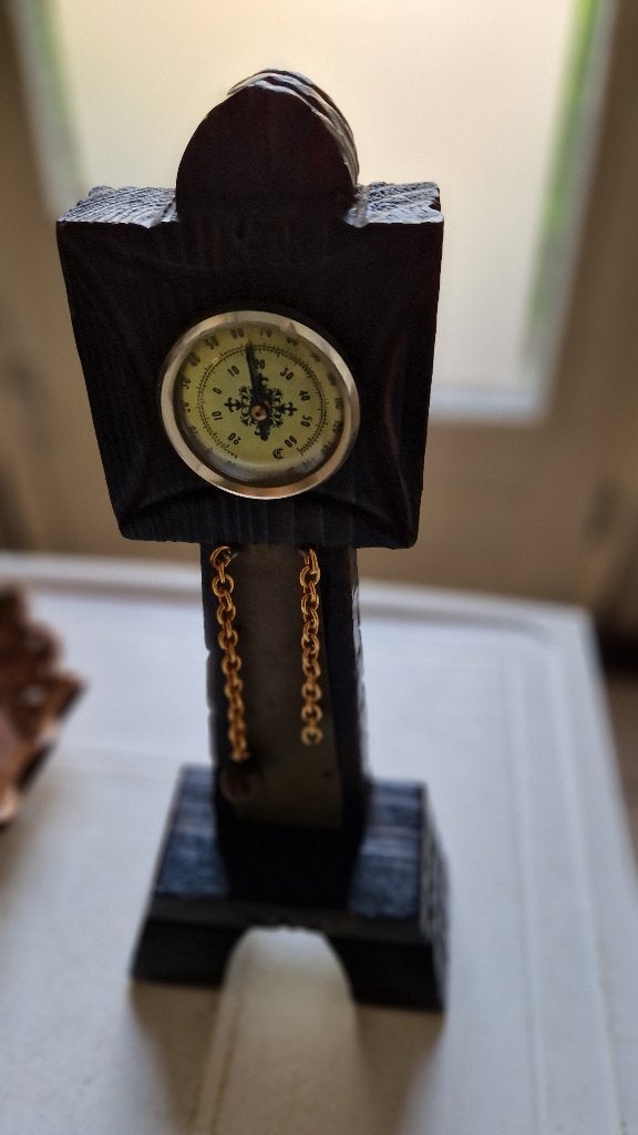 oude houten staande thermometer barometer, Audio, Tv en Foto, Ophalen of Verzenden, Gebruikt, Barometer