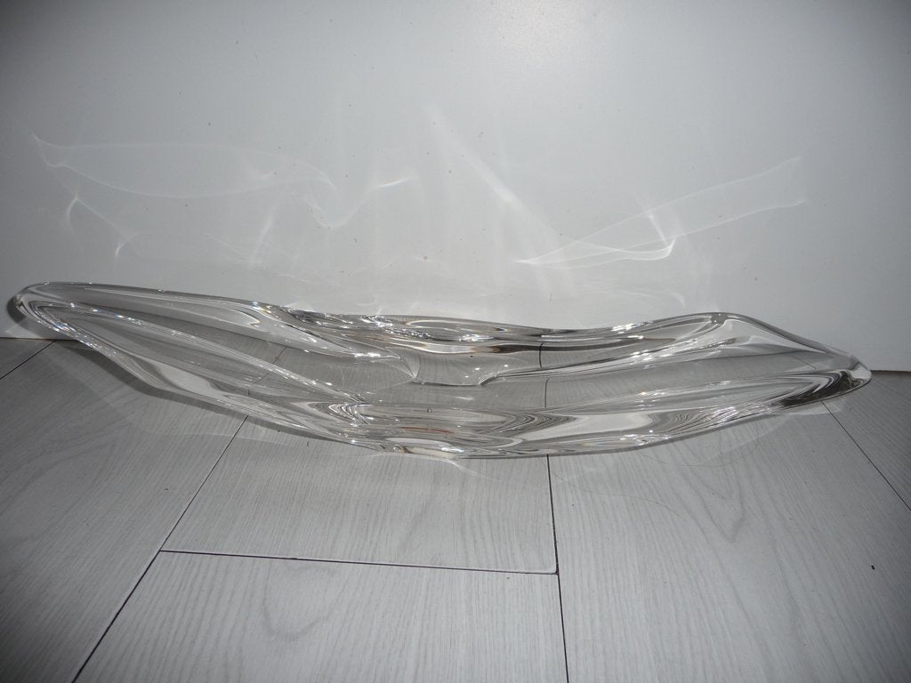 oude HELDER KRISTALLEN SCHAAL afmeting 14x52cm, Antiek en Kunst, Ophalen of Verzenden