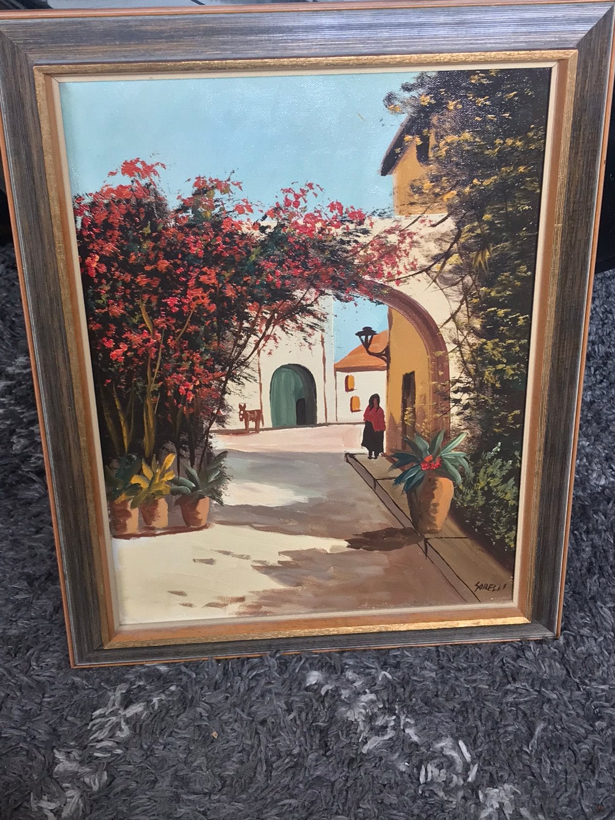 Mooie olieverf schilderij op linnen doek, Ophalen