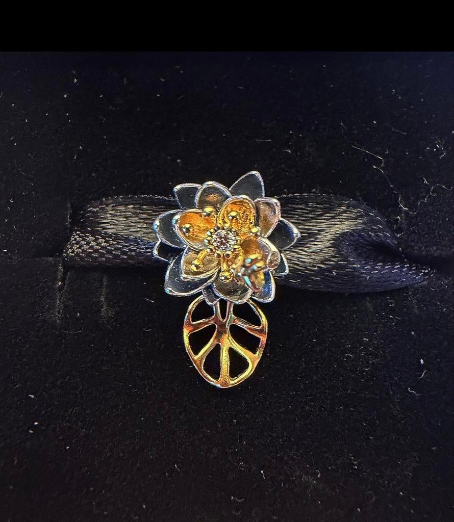 Pandora Disney Tiana Bloem Bedel, Verzenden, Pandora, Zo goed als nieuw, 1 bedel