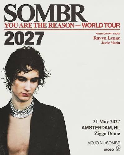 4 staanplaatsen Sombr Ziggo Dome 31 mei 2027, Twee personen, Mei