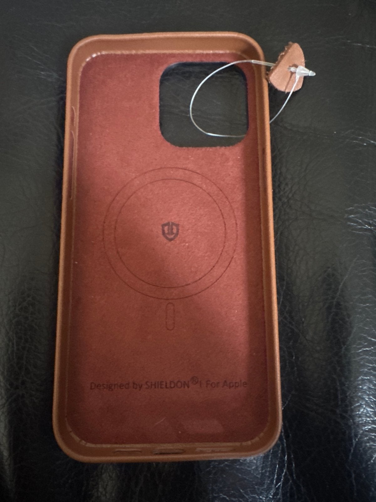 Shieldon Echt Leren Hoesje voor iPhone 15 Plus, Overige merken, Bruin, Nieuw, Hoesje of Tasje