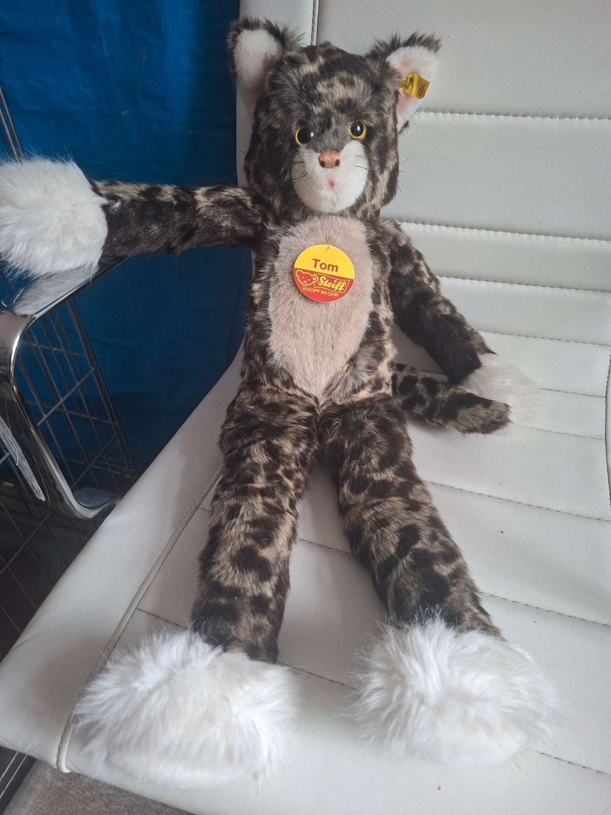 Vintage Brocante STEIFF Tom kat poes, Ophalen of Verzenden