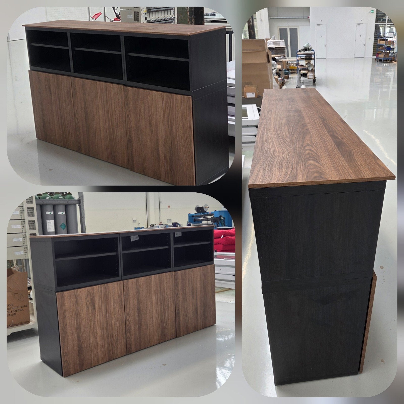 IKEA KAST BESTA NIEUW - zwart/walnoothout 180x42x112cm, Huis en Inrichting, Ophalen of Verzenden, Nieuw