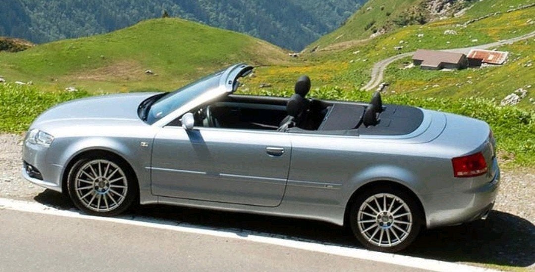 Prachtige Audi A4 Cabrio 1.8T S-Line, Zwart, 4 cilinders, Cabriolet, 4 stoelen