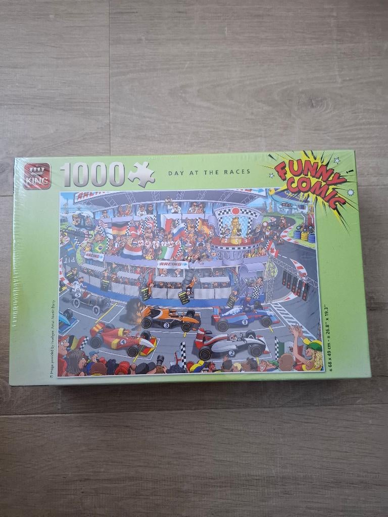 Puzzel puzzle King funny comic race 1000, Ophalen of Verzenden, Meer dan 50 stukjes, Nieuw, 6 jaar of ouder