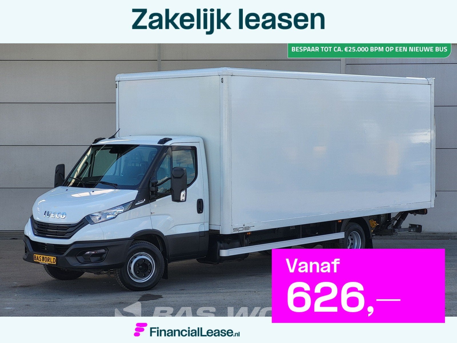 Iveco Daily 72C21 3.0L Automaat 1000KG Laadklep Luchtvering, Automaat, Stof, Gebruikt, Euro 6