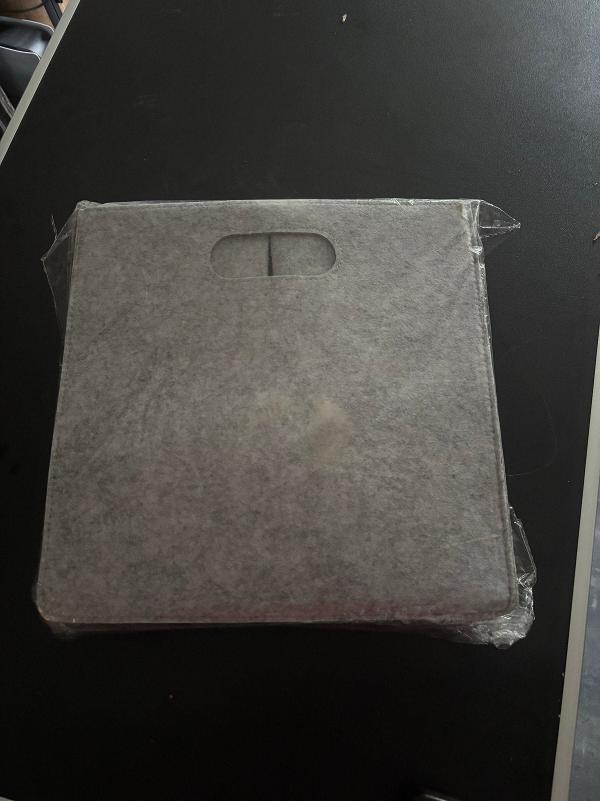 4 Grijze vilten opbergdoos/mand - Nieuw in verpakking, Huis en Inrichting, Overige Huis en Inrichting, Nieuw, Ophalen of Verzenden
