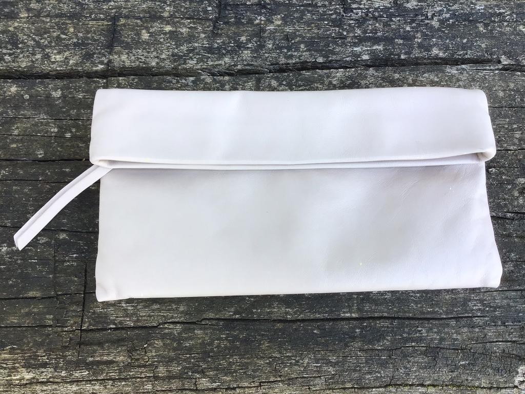 Gianni Chiarini (Made in Italy) leren clutch, Ophalen of Verzenden, Zo goed als nieuw, Beige