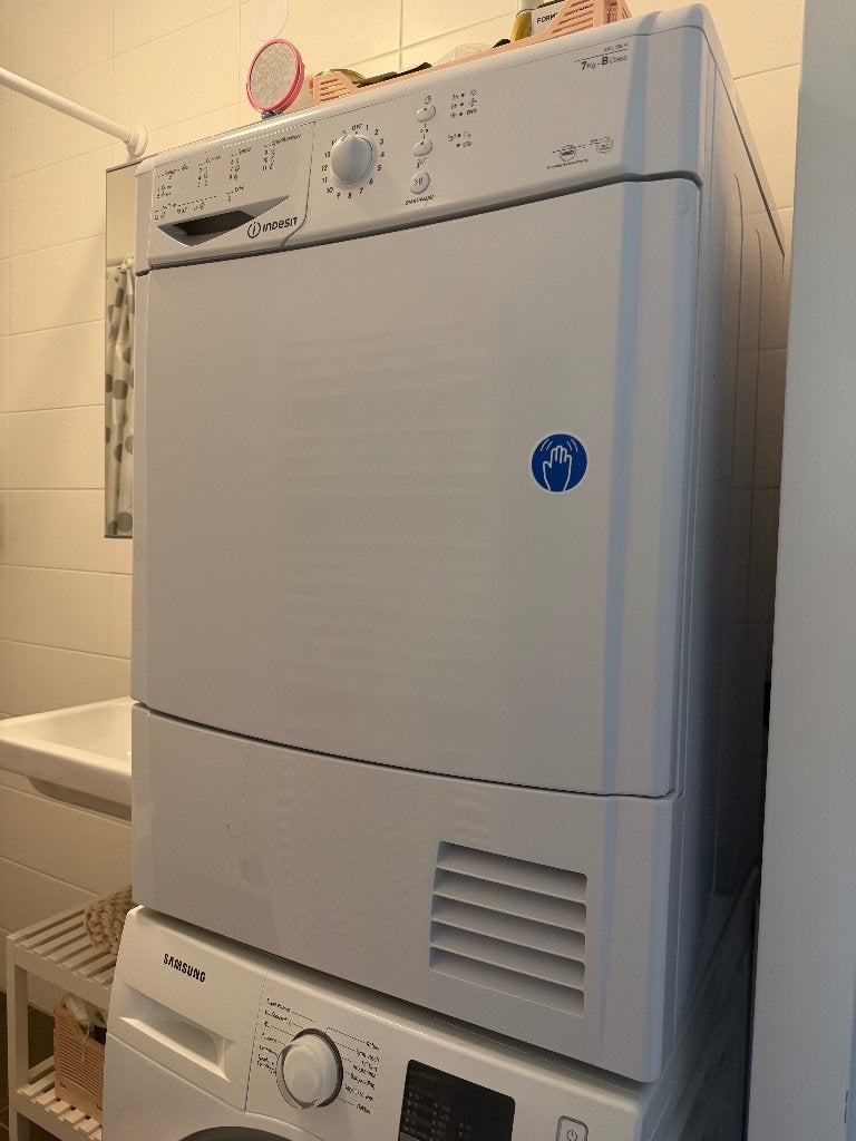 Indertijd IDC75 condensdroger 7kg - energieklasse B, Witgoed en Apparatuur, Wasdrogers, Ophalen, 6 tot 8 kg, Gebruikt, Anti-kreukfase