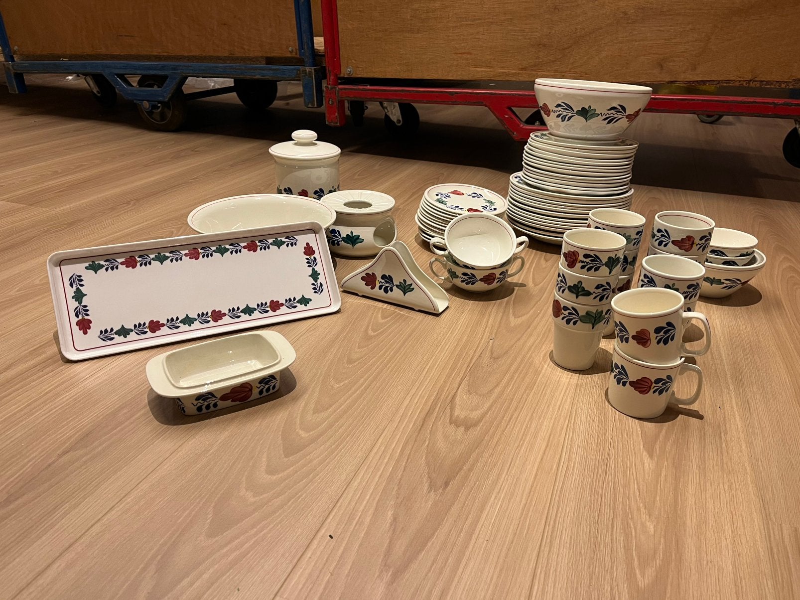 Boerenbont servies en schalen, Antiek en Kunst, Antiek | Servies compleet, Ophalen