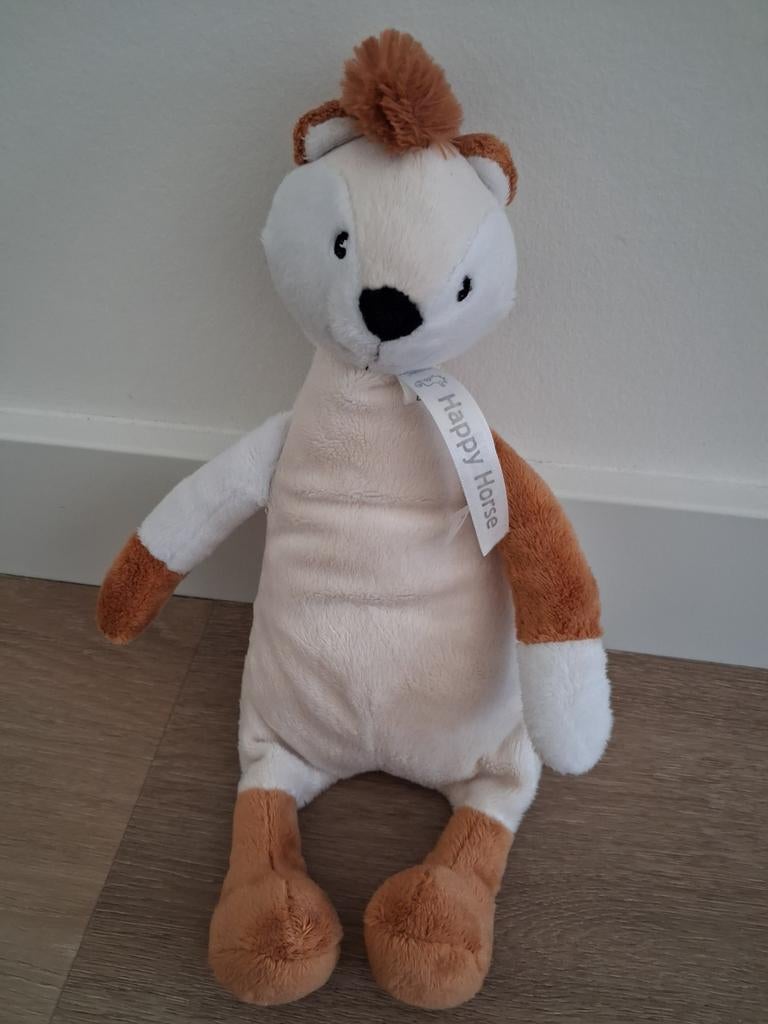 Knuffel Happy Horse Egel Harry bruin creme 32 cm L1193, Ophalen of Verzenden, Zo goed als nieuw, Overige typen