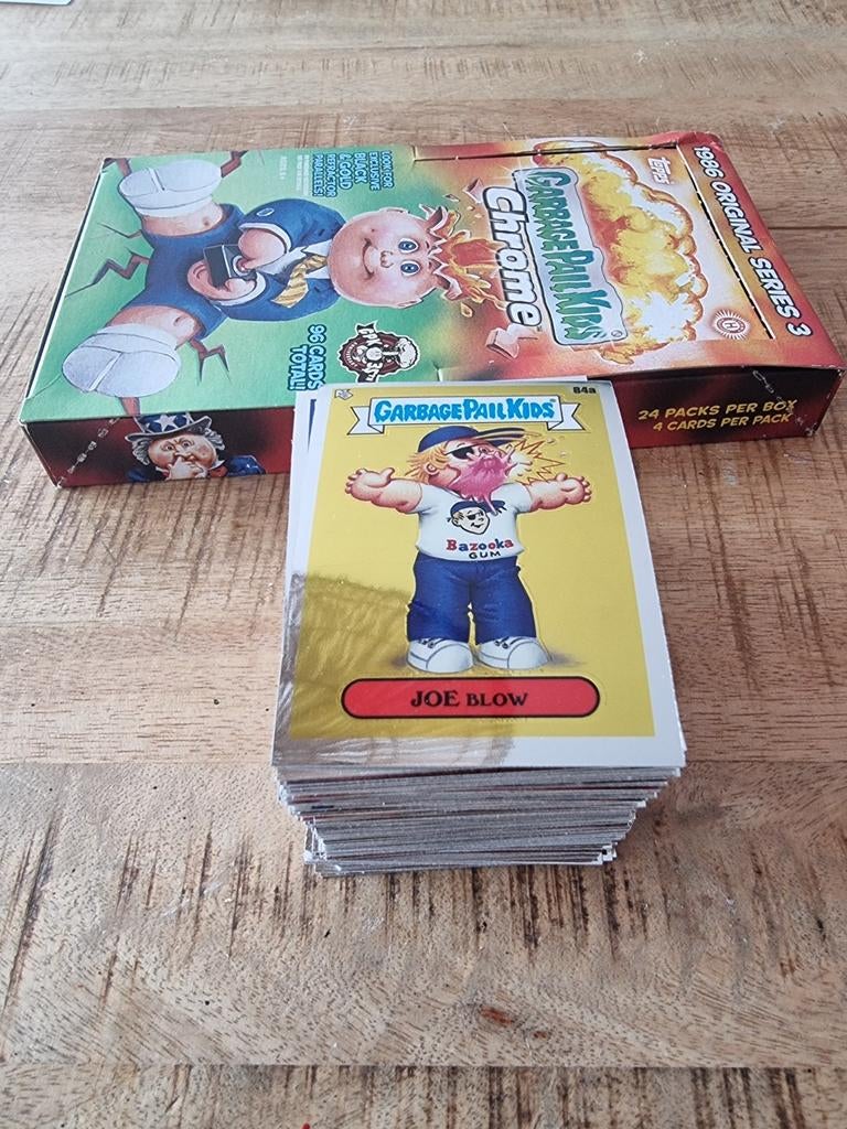 Garbage Pail Kids Chrome 3  Box & Kaarten, Ophalen of Verzenden, Zo goed als nieuw