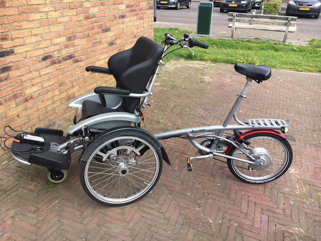 Elektrische rolstoel fiets van Raam, Fietsen en Brommers, Ophalen, Zo goed als nieuw, Schijfrem, Van Raam