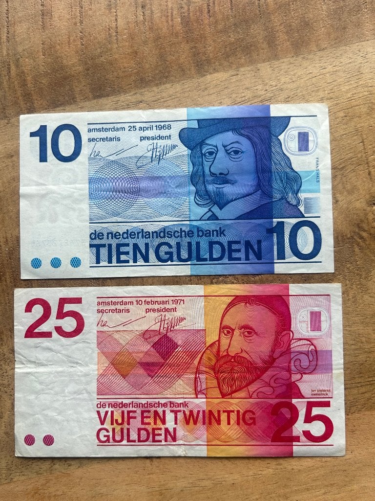 Nette 10 en 25 gulden biljet, Ophalen of Verzenden, 25 gulden