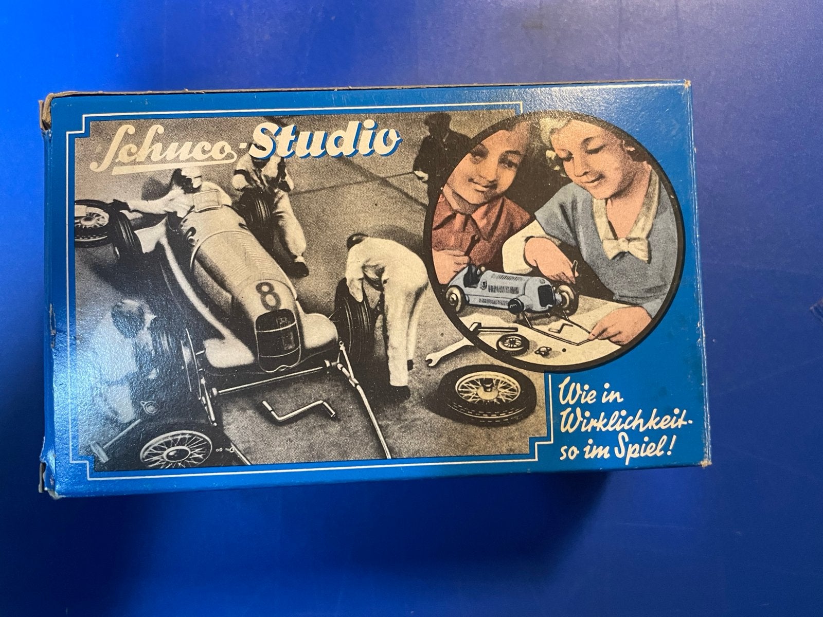 Schuco Mercedes metalen pullback racewagen Studio compleet, Verzenden