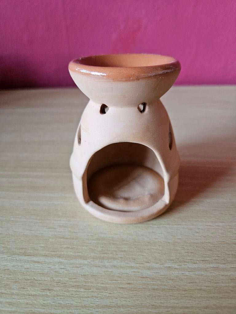 Terracotta geurbrander oliebrander aromabrander, Ophalen of Verzenden, Zo goed als nieuw, Overige materialen, Kandelaar