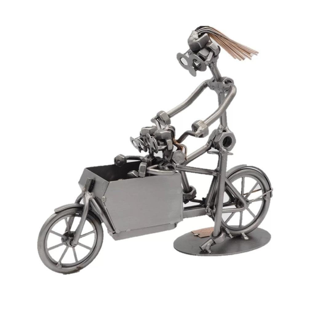 Fietser met kinderen in bakfiets beeldje - bso, opvang, kind, Verzamelen, Ophalen of Verzenden