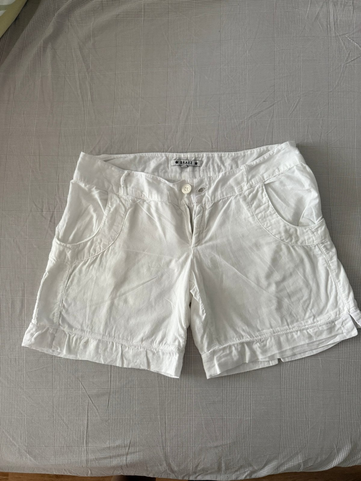 Witte Braez korte broek van katoen batist maat M, Maat 38/40 (M), Kort, Wit, Ophalen of Verzenden