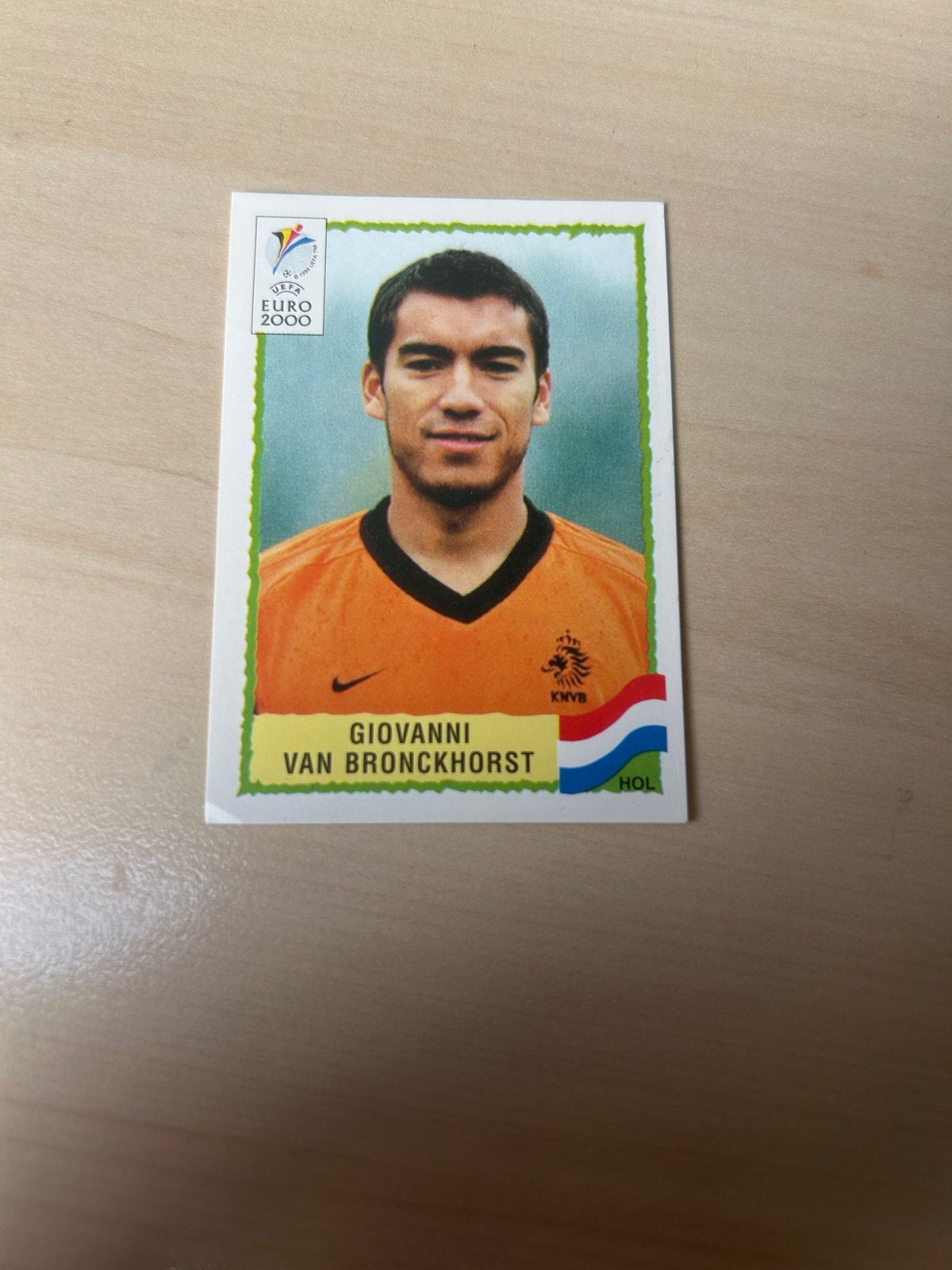 Giovanni van Bronckhorst Panini Sticker UEFA Euro 2000, Verzamelen, Ophalen of Verzenden, Zo goed als nieuw, Sport