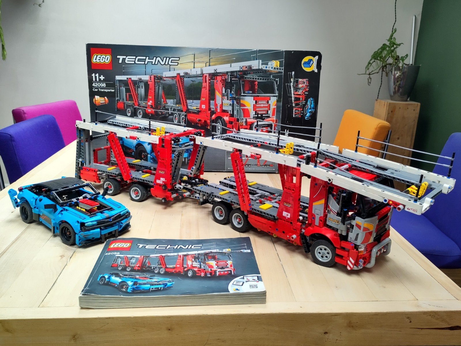 Lego Technic 42098 Autotransporter compleet met doos, Ophalen of Verzenden