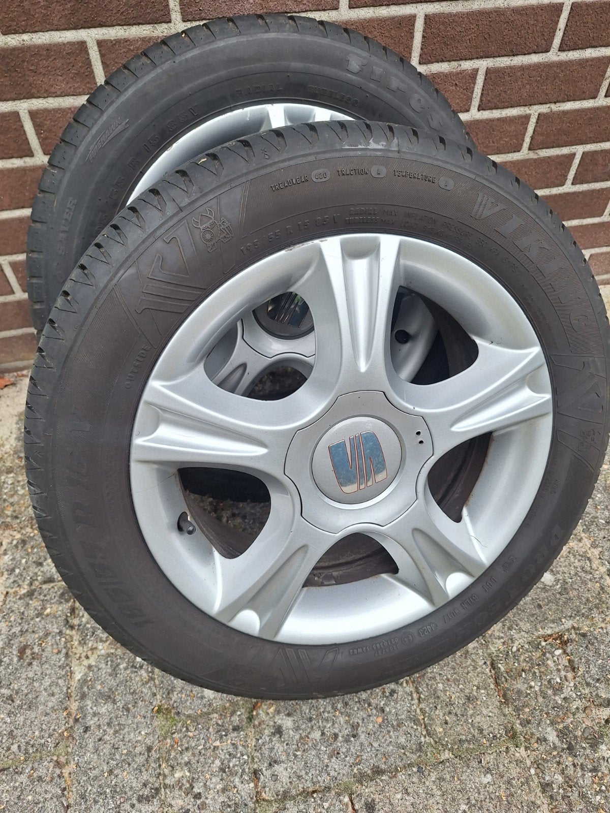 Velgen met z.g.a.n. banden 195/55 R15, Auto-onderdelen, Banden en Velgen, Ophalen, Gebruikt, 15 inch, 195 mm