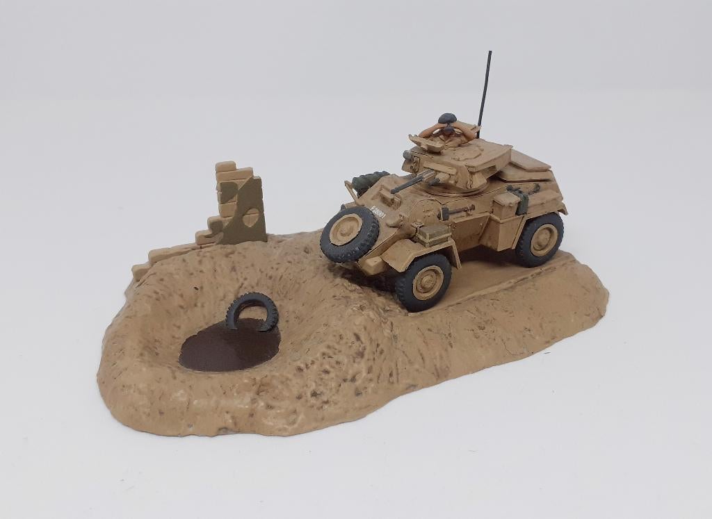 1/72 Diorama Humber Scout car in Libië, Ophalen of Verzenden, Nieuw, 1:50 of kleiner, Diorama