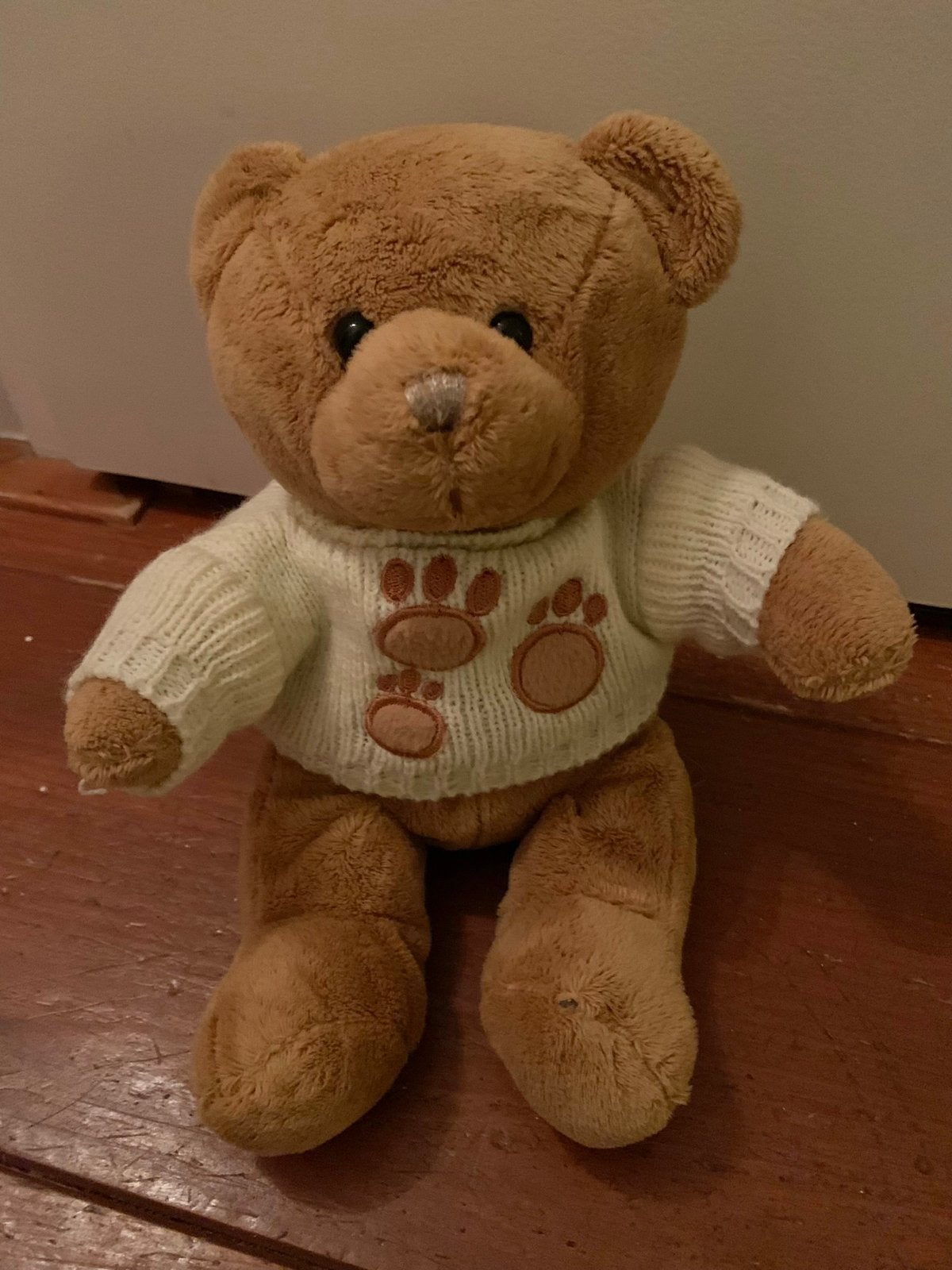 Bruine Teddybeer met Truitje, Ophalen of Verzenden, Zo goed als nieuw, Beer