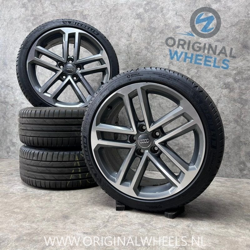 18 inch originele velgen + zomerbanden Audi A3 S3, 18 inch, Gebruikt, -, -