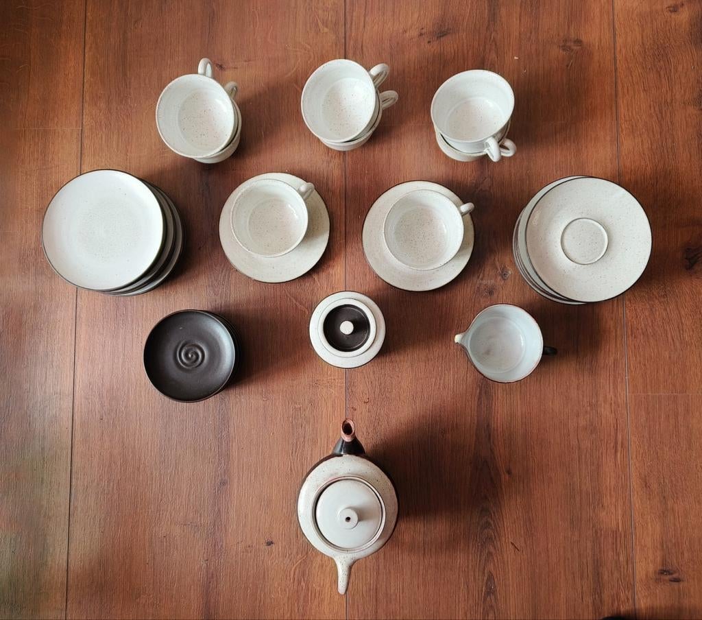 Zaalberg Holland Vintage Theeservies - 8-delig, Antiek en Kunst, Antiek | Servies compleet, Ophalen