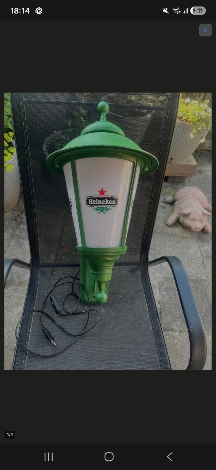 4x Nieuwe Heineken Lampen - Wandlampen, Overige merken, Kunststof, Nieuw, Ophalen of Verzenden