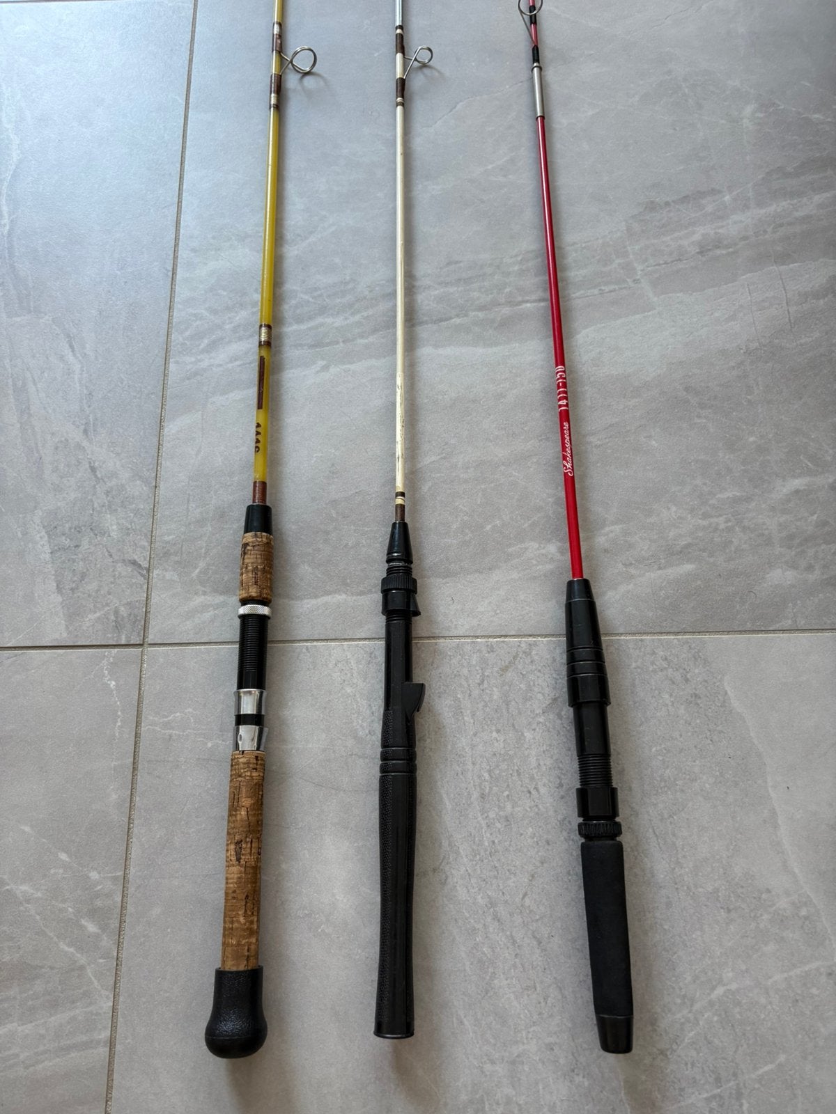 3 vintage Shakespeare glasvezel hengels, Watersport en Boten, Ophalen of Verzenden, Gebruikt, Werphengel