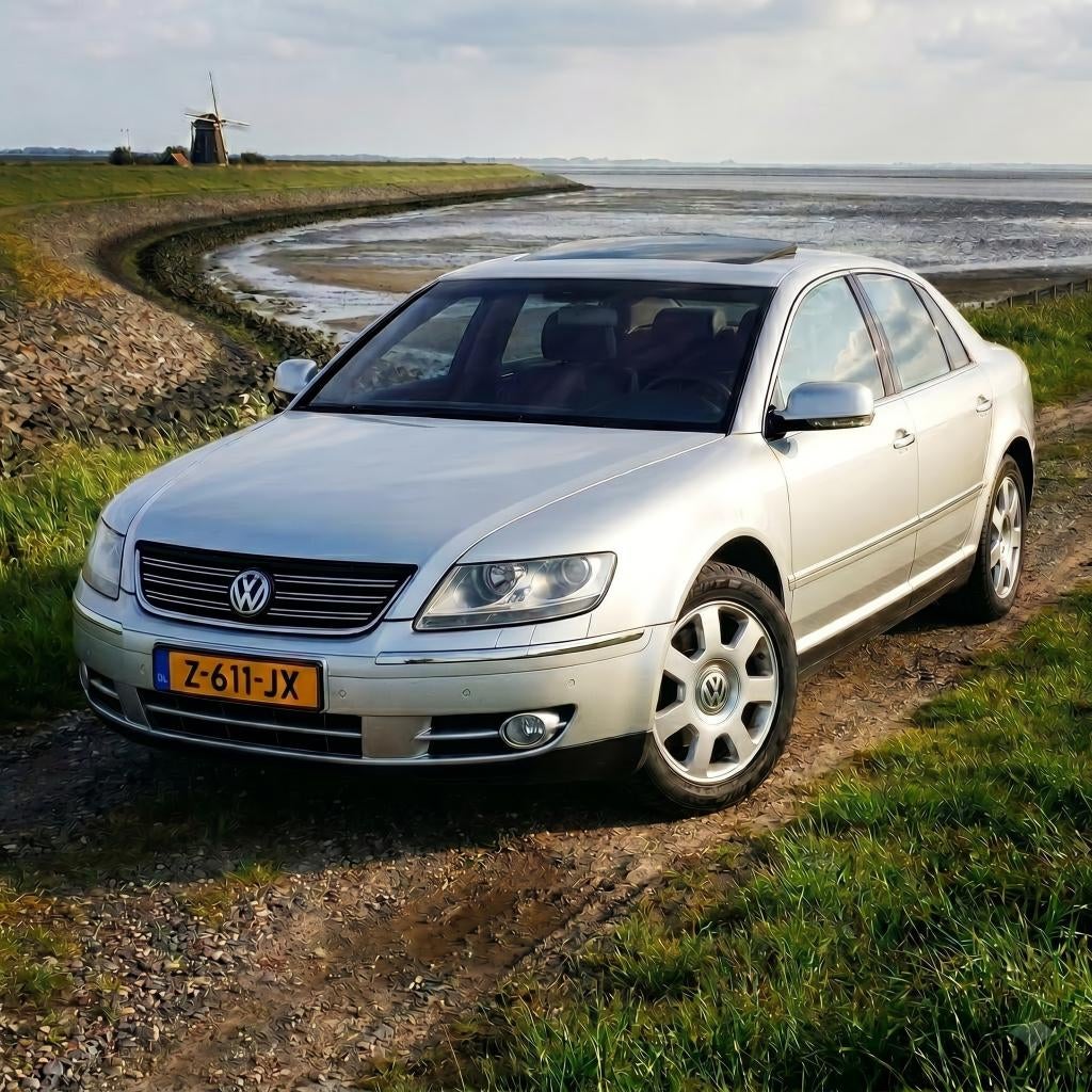 Volkswagen Phaeton 4.2 V8 4Motion - Youngtimer - LPG, Auto's, Volkswagen, Automaat, 4172 cc, 138 €/maand, Leder