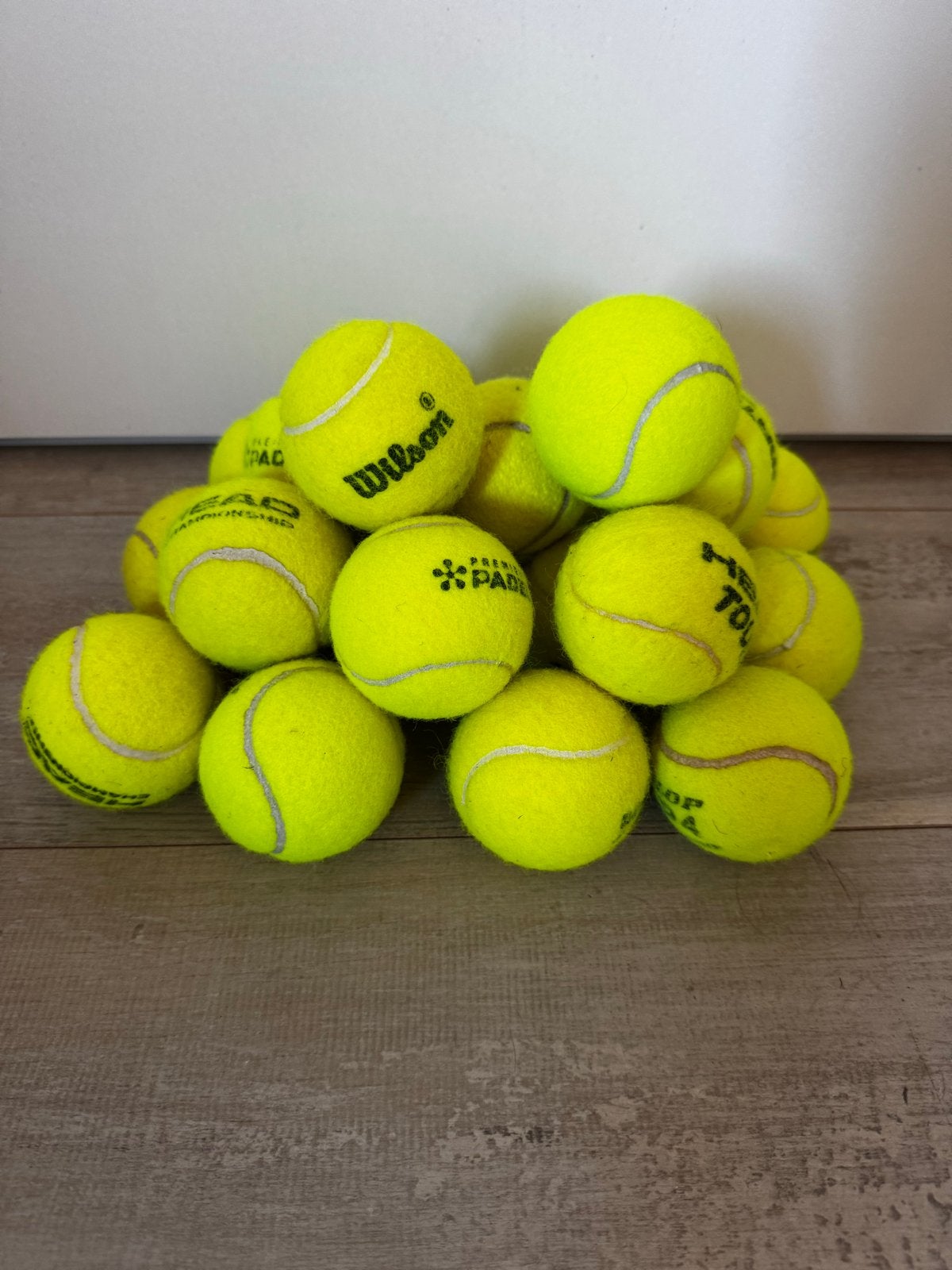 50 Diverse padelballen - Wilson, Head, Dunlop, Gebruikt, Ballen, L00, Ophalen of Verzenden