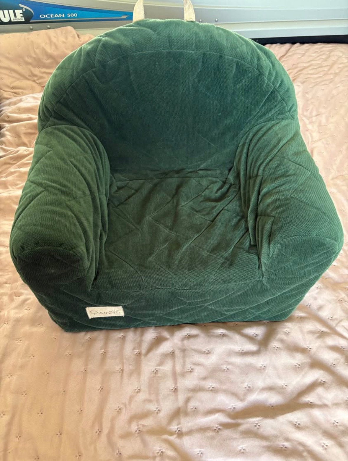 Albero Mio - velvet stoeltje/ kinderfauteuil - donker groen, Ophalen, Zo goed als nieuw, Stoel(en)