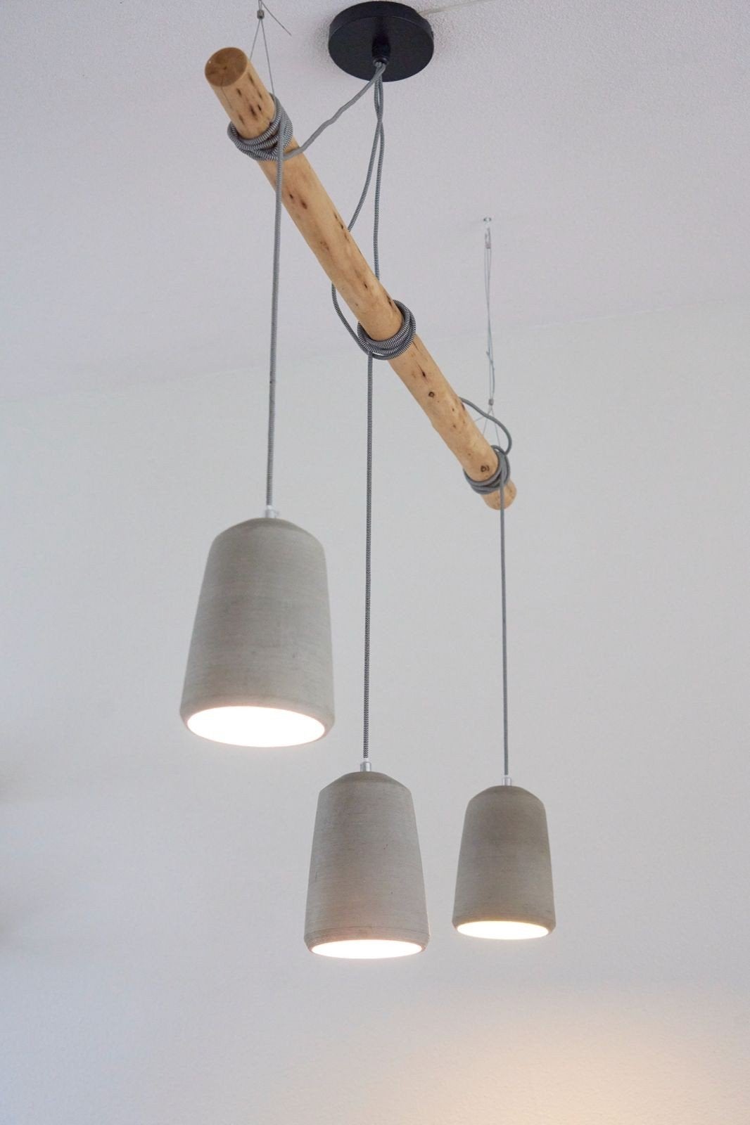 Mooie plafondlamp cluster van drie lampen, Ophalen, Zo goed als nieuw, Minder dan 50 cm