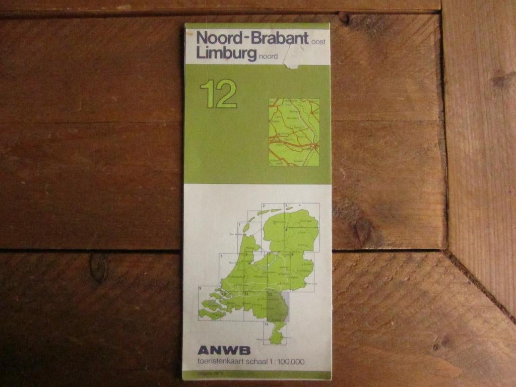 ANWB Toeristenkaart 1978 Noord-Brabant / Limburg, Gelezen, ANWB, Verzenden, Landkaart