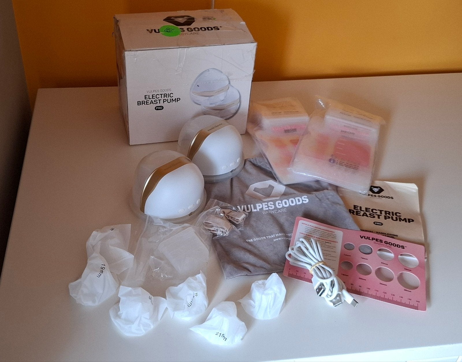 Vulpes Goods breast pump PRO, Kinderen en Baby's, Babyvoeding en Toebehoren, Ophalen of Verzenden, Handsfree, Borstkolf, Vulpes Goods