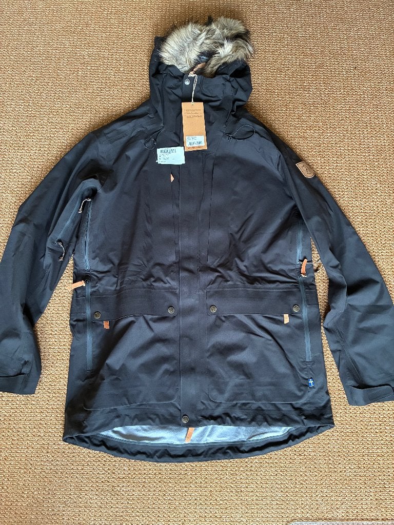 Fjallraven Keb Eco-Shell Parka Maat L Zwart, Ophalen of Verzenden, Nieuw, Kleding