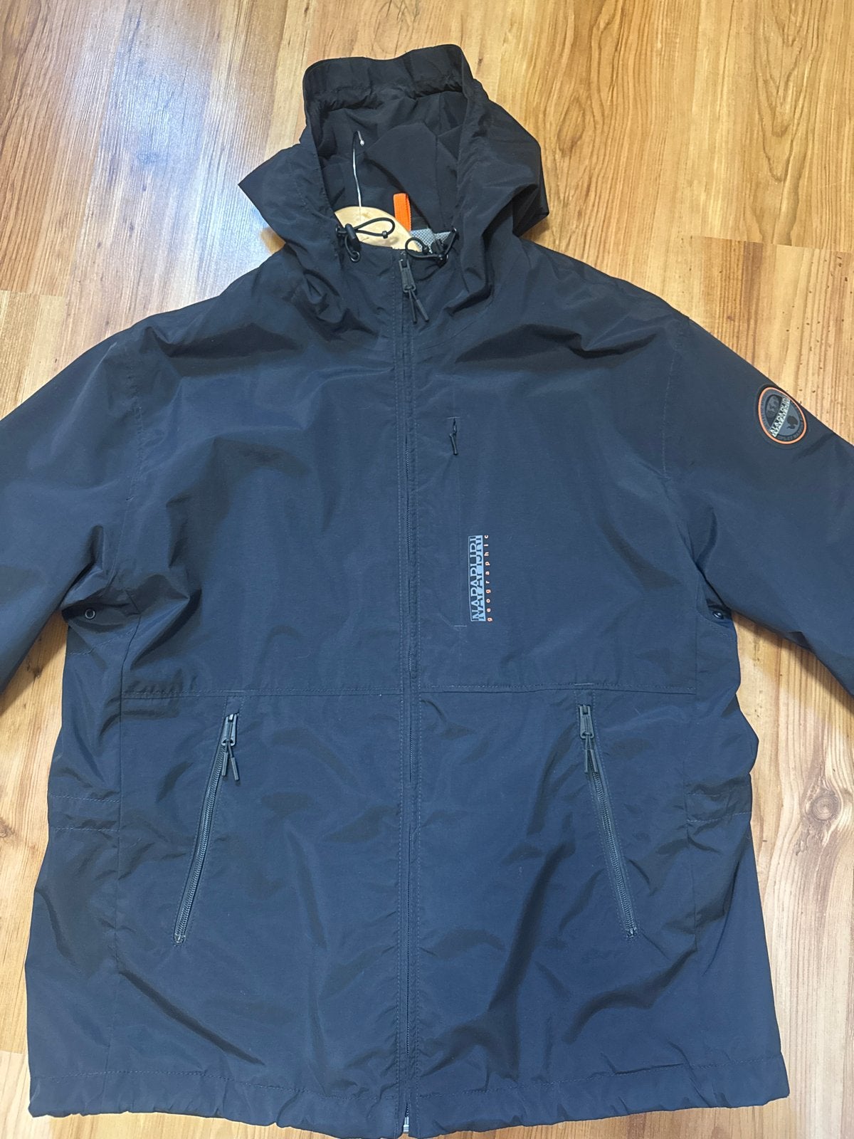 Napapijri windjack donkerblauw, z.g.a.n. maat XXL, Ophalen of Verzenden, Zo goed als nieuw, Overige maten, Blauw
