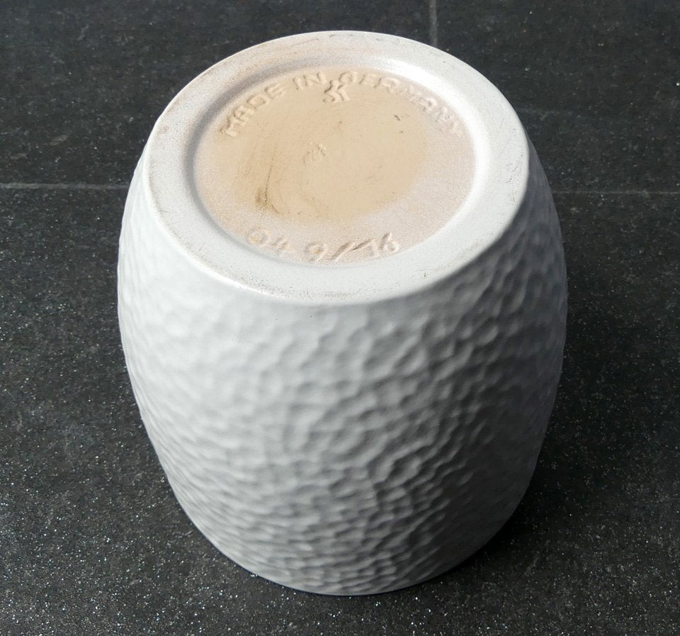 West-Germany vintage bloempot wit wrsch Scheurich, Tuin en Terras, Rond, Binnen, Ophalen of Verzenden, Zo goed als nieuw
