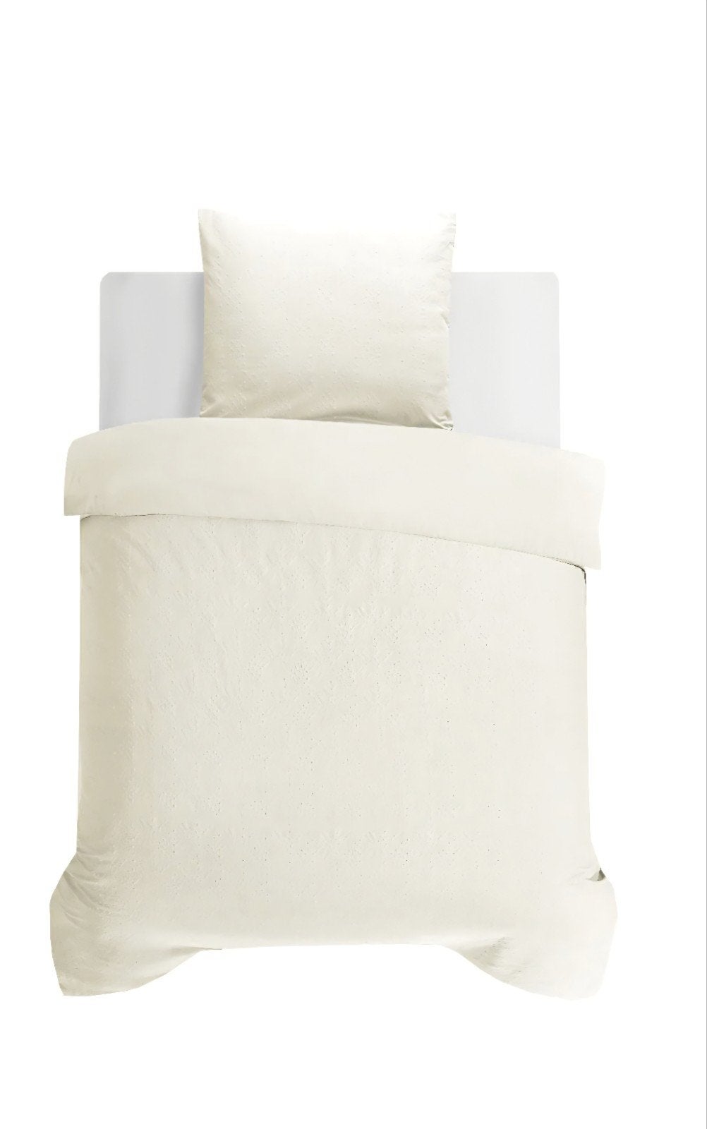 Sleeptime Milano 3D-Cream Dekbedovertrek 140x200/220, Eenpersoons, Handelsonderneming arie willemse, Beige, Dekbedovertrek