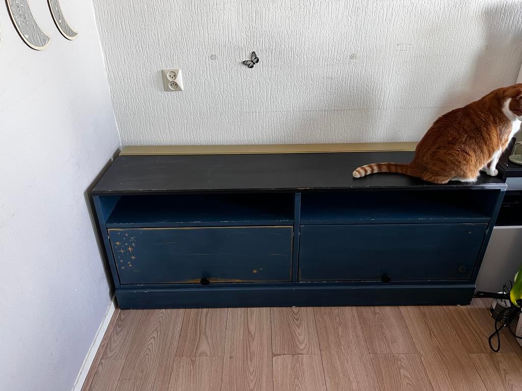 tv-meubel met opbergruimte, Ophalen, Gebruikt, 150 tot 200 cm, Minder dan 100 cm
