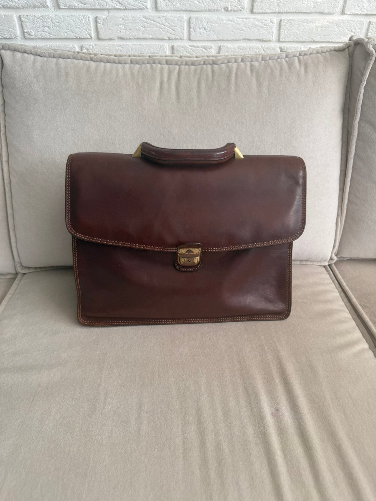 Tony perotti laptop tas, Bruin, Rugtas, Ophalen of Verzenden, Zo goed als nieuw