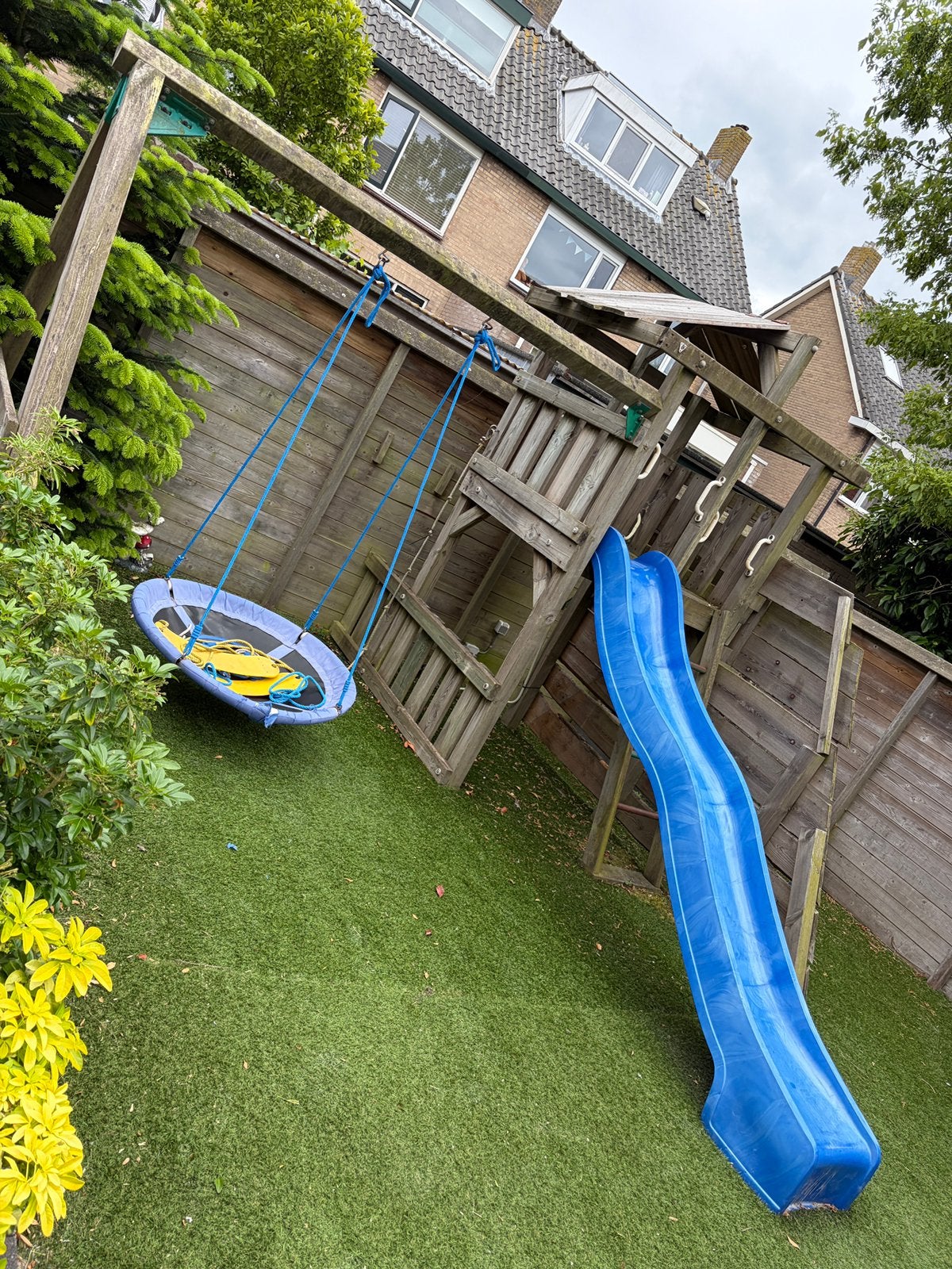 Houten speelhuis, Kinderen en Baby's, Speelgoed | Buiten | Speeltoestellen, Ophalen, Gebruikt