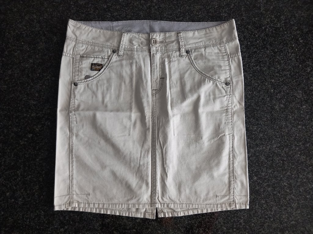 G-star Raw Ecru Skirt Midi Rok mt 28 in zeer goede staat!, Ophalen of Verzenden, Zo goed als nieuw, Knielengte, Maat 36 (S)
