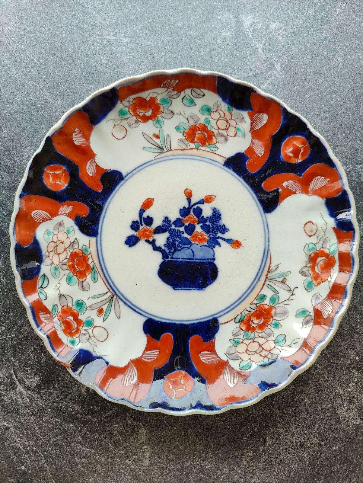 Antiek Japans Imari Porselein Schotel - Handgeschilderd, Ophalen of Verzenden