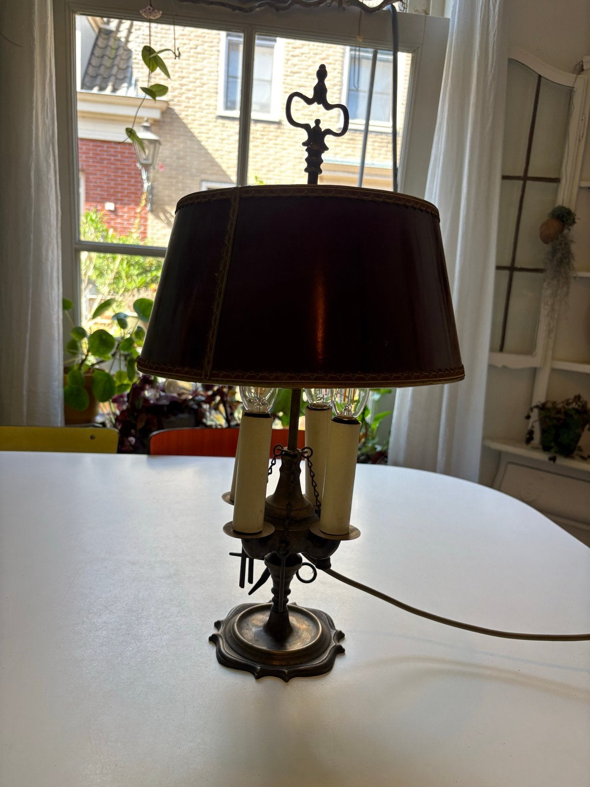 Karaktervolle Franse Bouillotte lamp, Empire/Lodewijk XVI, Ophalen of Verzenden
