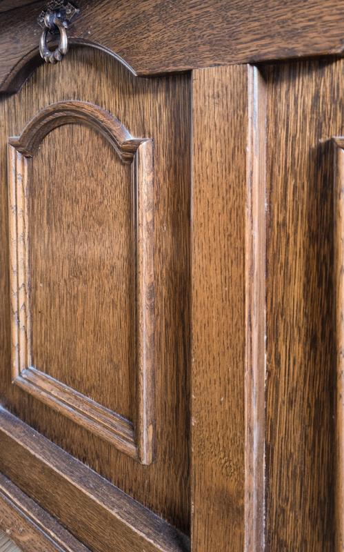 Mooie eiken dekenkist bank uit familiebezit - 100 cm, Ophalen